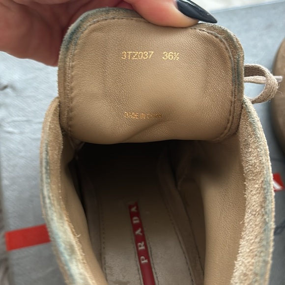 Prada suede wedged ankle booties - Picture 5 of 5